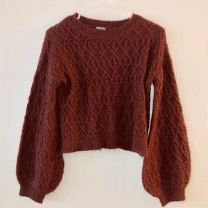 Cropped Bell Sleeve Sweater